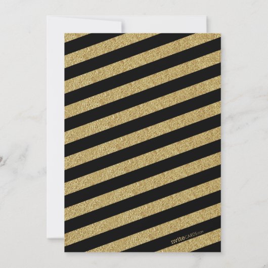 Black and Gold Sparkle Bridal Shower Uitnodiging (Achterkant)