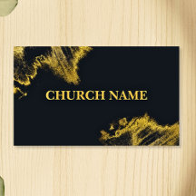 Black and Gold Sparkles Church