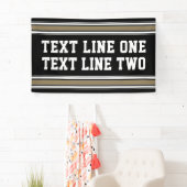 Black and Gold Sports Jersey - 2 regels tekst Spandoek (Insitu)