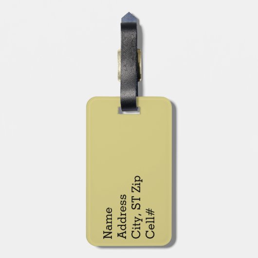 Black and Gold Sporty Volleyball 🏐 Bagagelabel (Achterkant verticaal)