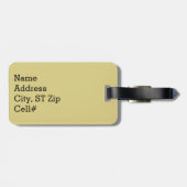 Black and Gold Sporty Volleyball 🏐 Bagagelabel (Achterkant horizontaal)