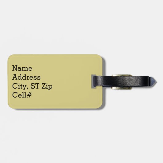 Black and Gold Sporty Volleyball 🏐 Bagagelabel (Achterkant horizontaal)