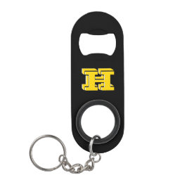 Black and Gold Stainless Keychain Bottle Opener Mini Flessenopener