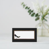Black and Gold Stiletto Wedding Place Card Plaatskaartje (Staand voorkant)