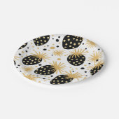 Black and Gold Strawberry Pattern Papieren Bordje (Gekanteld)