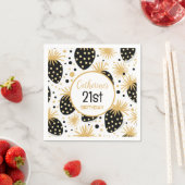 Black and Gold Strawberry Pattern Servet (Insitu)