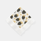 Black and Gold Strawberry Pattern Servet (Hoek)