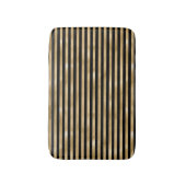 Black and Gold Striped Bath Mat (Voorkant Verticaal)