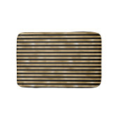 Black and Gold Striped Bath Mat (Voorkant)