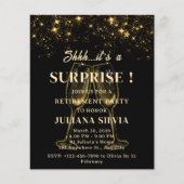 Black and Gold Surprise Retirement Party Flyer (Voorkant)