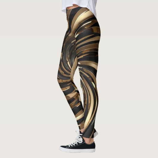 Black and Gold Swirl Leggings (Links)