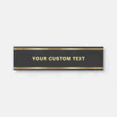 Black And Gold Template Elegant Your Custom Text Deurbordje (Voorkant)