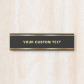 Black And Gold Template Elegant Your Custom Text Deurbordje (Voorkant)