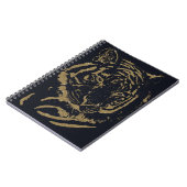 Black and Gold Tiger Artwork Luxury Glitter Style Notitieboek (Linkerzijde)