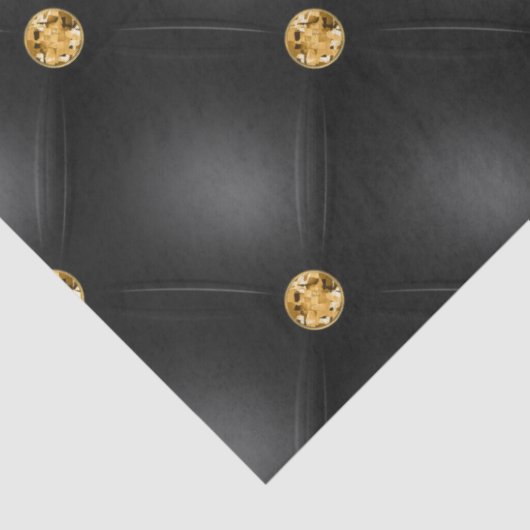 Black and Gold Tufted Tissuepapier (Detail)