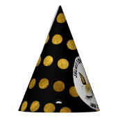 Black and Gold Unicorn Party Feesthoedjes (Links)