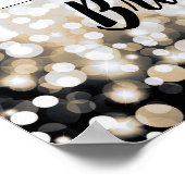 Black and Gold Vrijgezellenfeest Photo Booth Lijst Poster (Hoek)