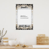 Black and Gold Vrijgezellenfeest Photo Booth Lijst Poster (Keuken)