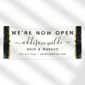 Black and Gold Waterverf Business Spandoek