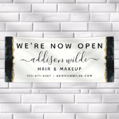 Black and Gold Waterverf Business Spandoek