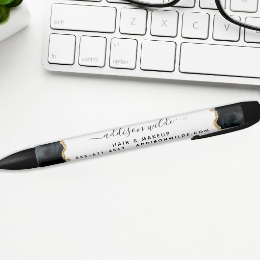 Black and Gold Waterverf Business Zwarte Inkt Pen