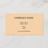 Black and Gold Wave Generic Adaptable Visitekaartje (Achterkant)