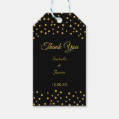 Black and Gold Wedding Cadeaulabel (Voorkant)