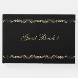 Black and Gold Wedding Gastenboek