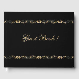 Black and Gold Wedding Gastenboek