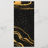 Black and Gold Wedding Menu (Achterkant)