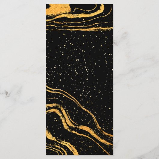 Black and Gold Wedding Menu (Achterkant)