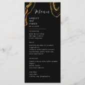 Black and Gold Wedding Menu (Voorkant)