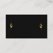 Black and Gold Wedding Place Card Plaatskaartje (Achterkant)