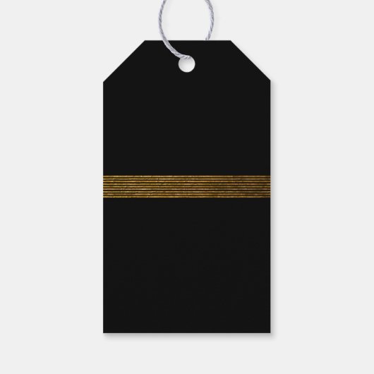 Black and Gold Welcome Love & Gratitude Wedding Cadeaulabel (Achterkant)