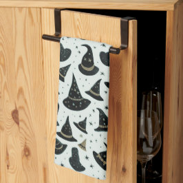 Black and Gold Witch's Petten Sterren Groen Hallow Theedoek