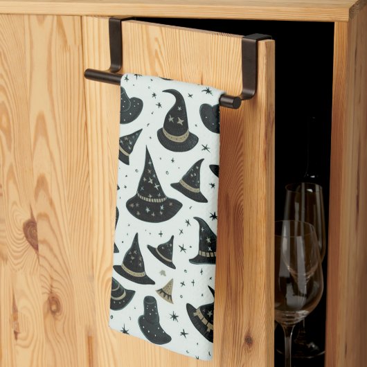 Black and Gold Witch's Petten Sterren Groen Hallow Theedoek (Derde Gevouwen)