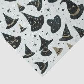Black and Gold Witch's Petten Sterren Groen Hallow Tissuepapier (Detail)