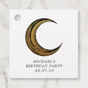Black and Gold  Wizard Fantasy Bedankjes Labels