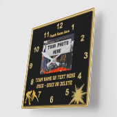 Black and Gold Wruing klokken Uw foto, tekst (Hoek)