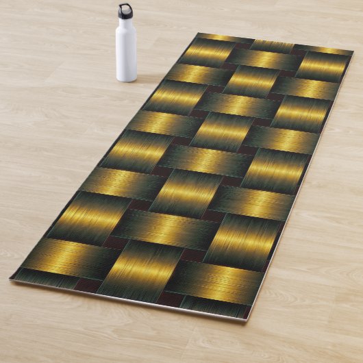 Black and Gold Yoga Mat (In situ)
