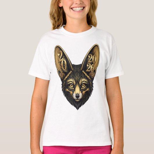 Black and golden art aesthetics year 2026 t-shirt (Voorkant)