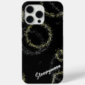 Black and golden shimmer Case-Mate iPhone case (Achterkant)