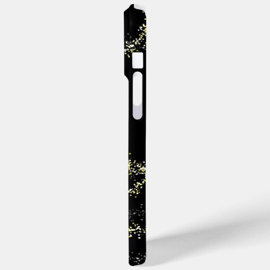 Black and golden shimmer Case-Mate iPhone case (Achterkant / Links)