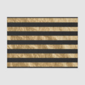 Black and Golden Stripe Folie look Tissuepapier (Voorkant)
