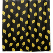 Black and Golden Yellow Leaves  Douchegordijn (Voorkant)