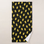 Black And Golden Yellow Towel Badhanddoek (Badhanddoek)