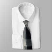 Black and Gray Abstract Artsy Tie Stropdas (Gebonden)