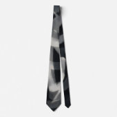 Black and Gray Abstract Artsy Tie Stropdas (Voorkant)