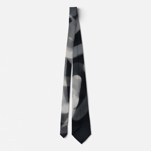 Black and Gray Abstract Artsy Tie Stropdas (Achterkant)