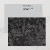 Black And Gray Abstract Graphic Art Design Briefkaart (Voorkant / Achterkant)